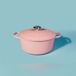 Le Creuset Round Cast Iron Dutch Oven 22 Cm Chiffon Pink Bonbon Hibiscus